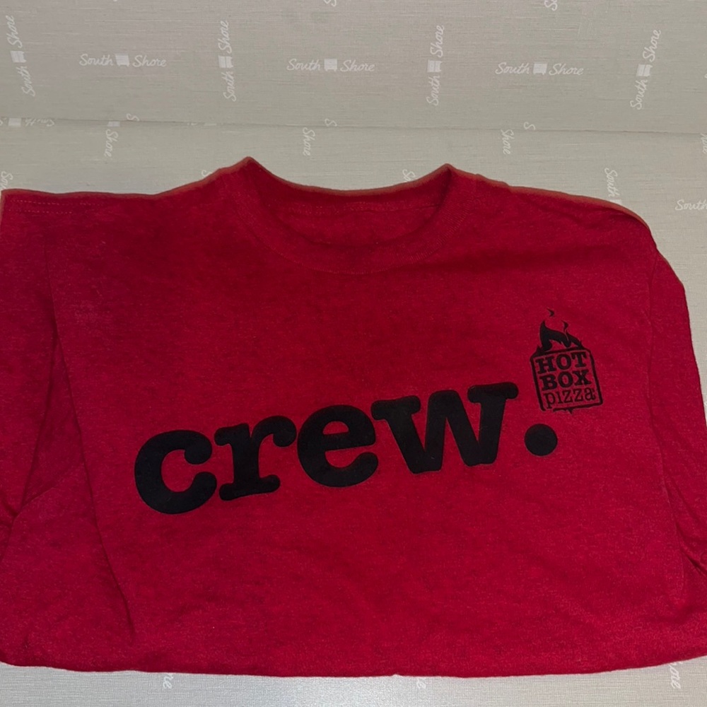 red mens crew shirt